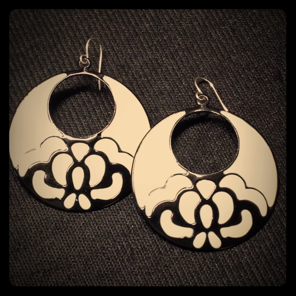 Faux Cloisonné Earrings